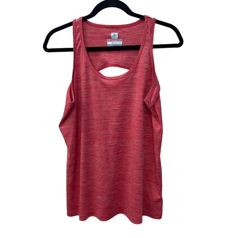 Columbia red sweat activated cooling omni free zero tank womens Size: L - Picture 1 of 9
